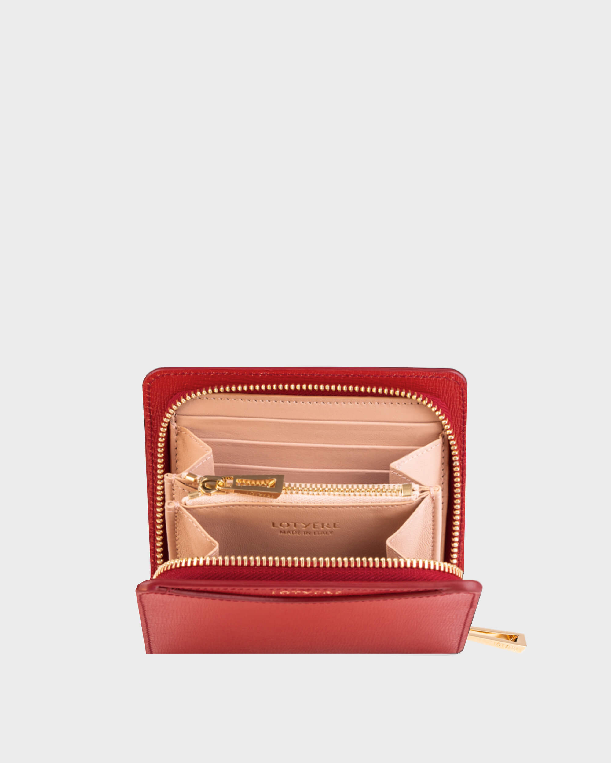 Small Zip Around Wallet - Purple Red