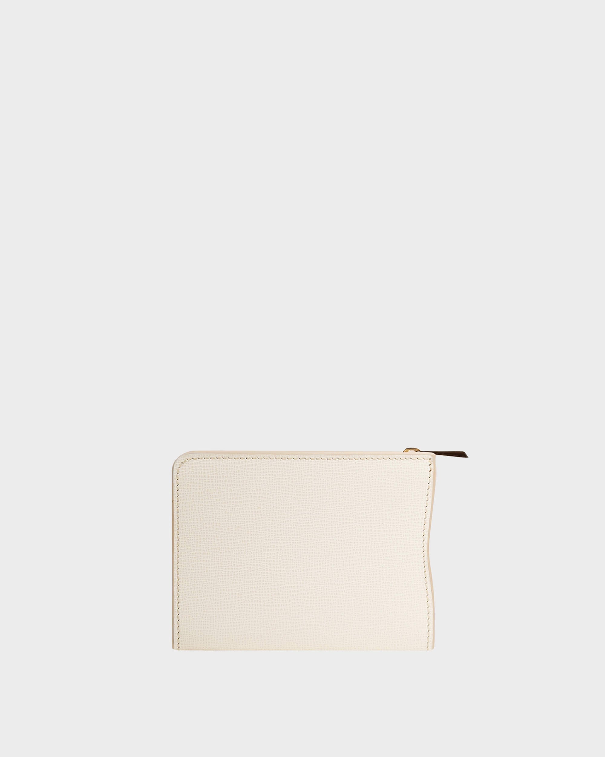 Kompakte Brieftasche Weiß Pergament