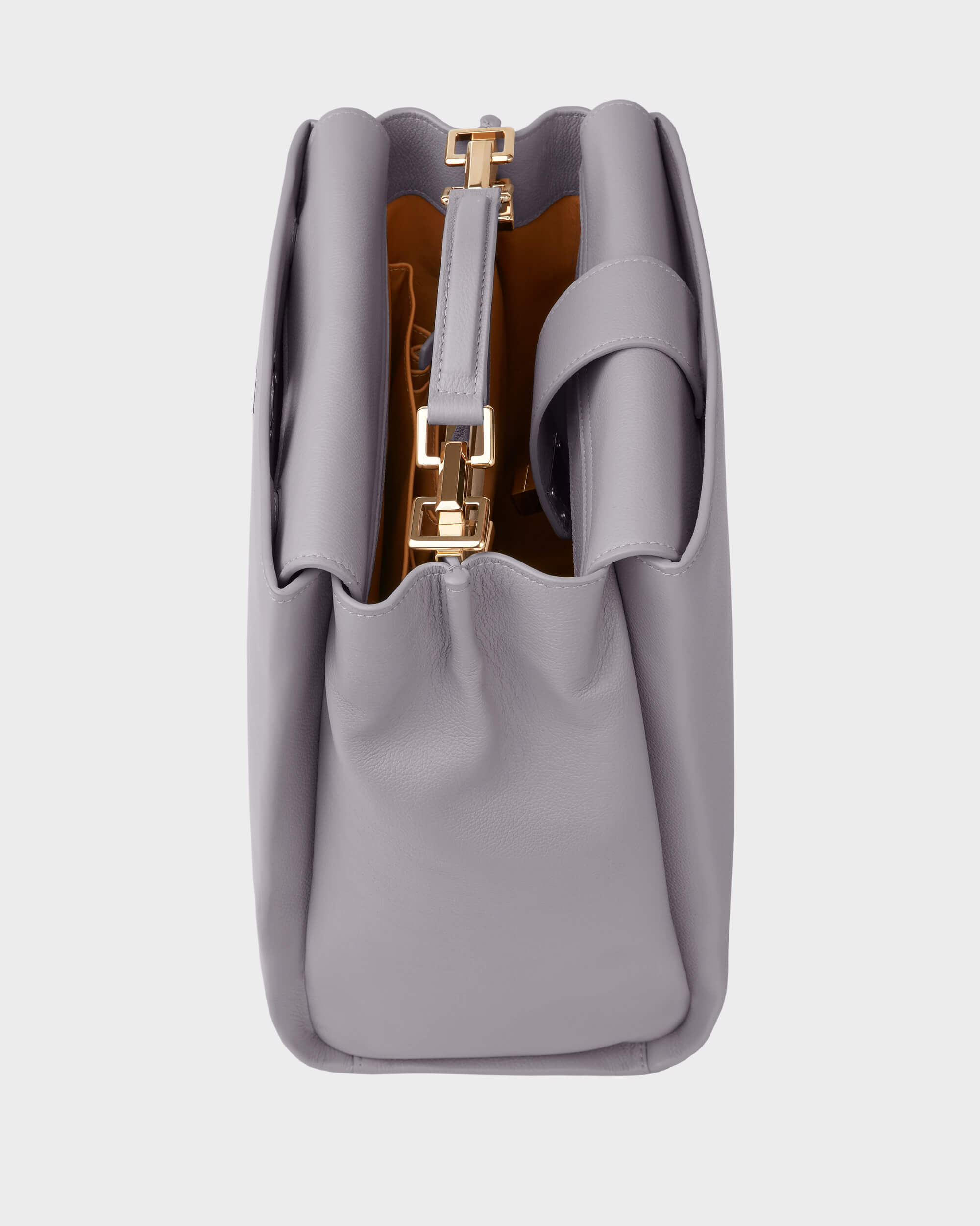 Großer Rucksack Grau Lila