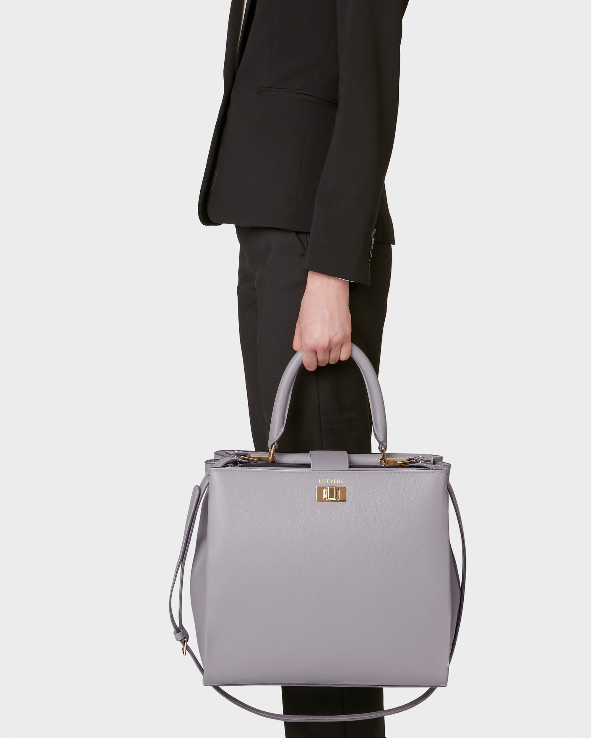 Top Handle Grau Lila