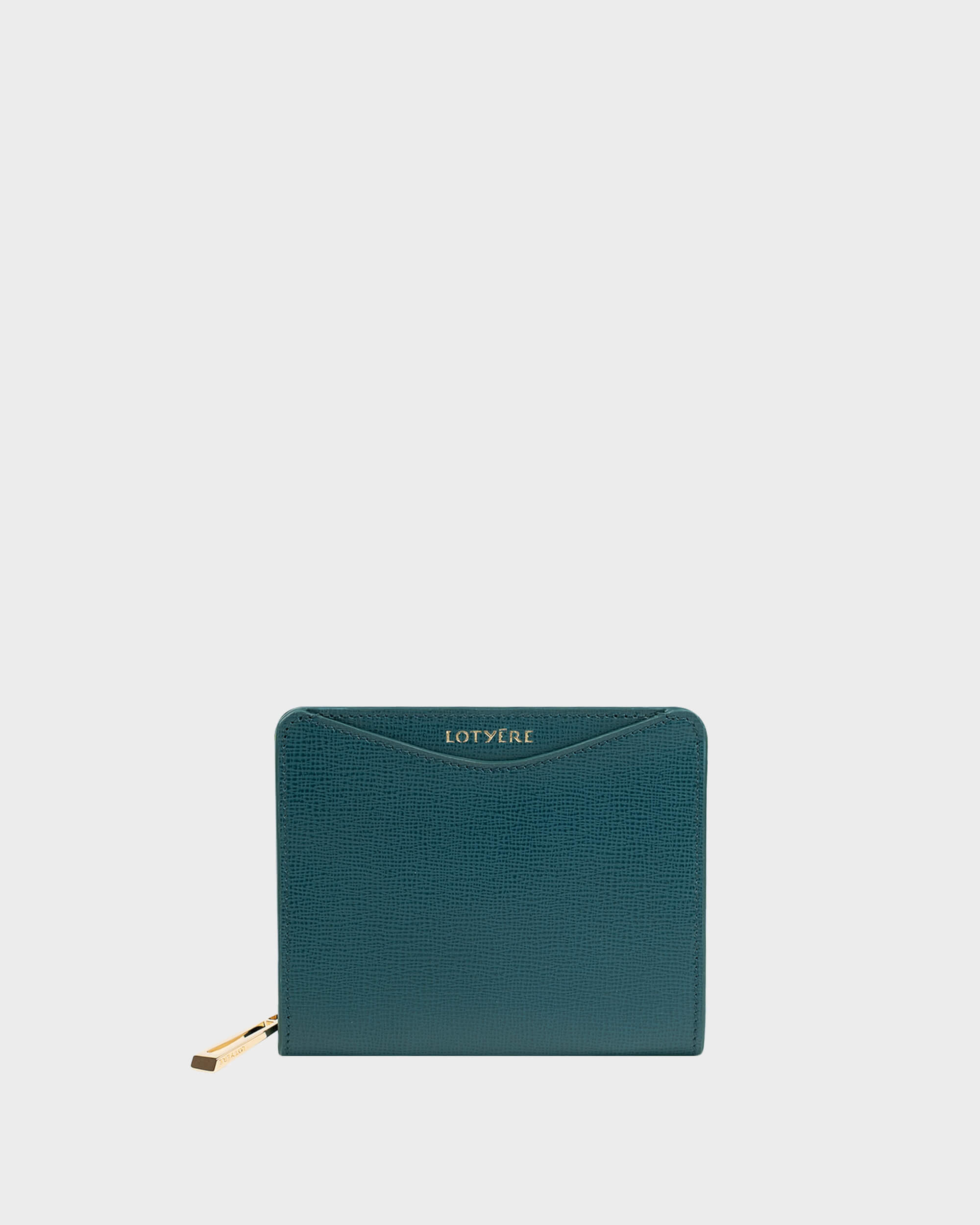 Kleines Zip Around Portemonnaie in Navy Grün