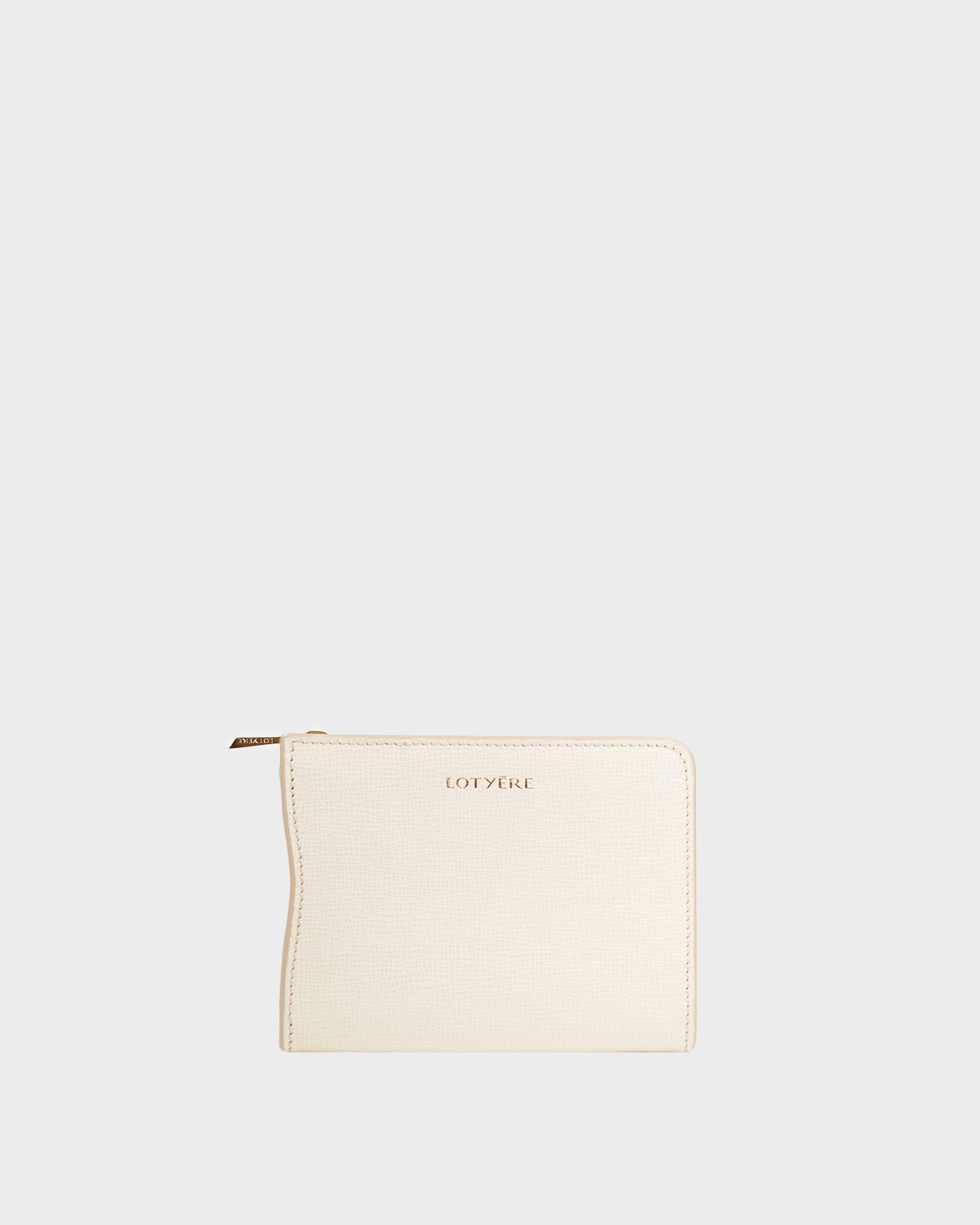 Kompakte Brieftasche Weiß Pergament