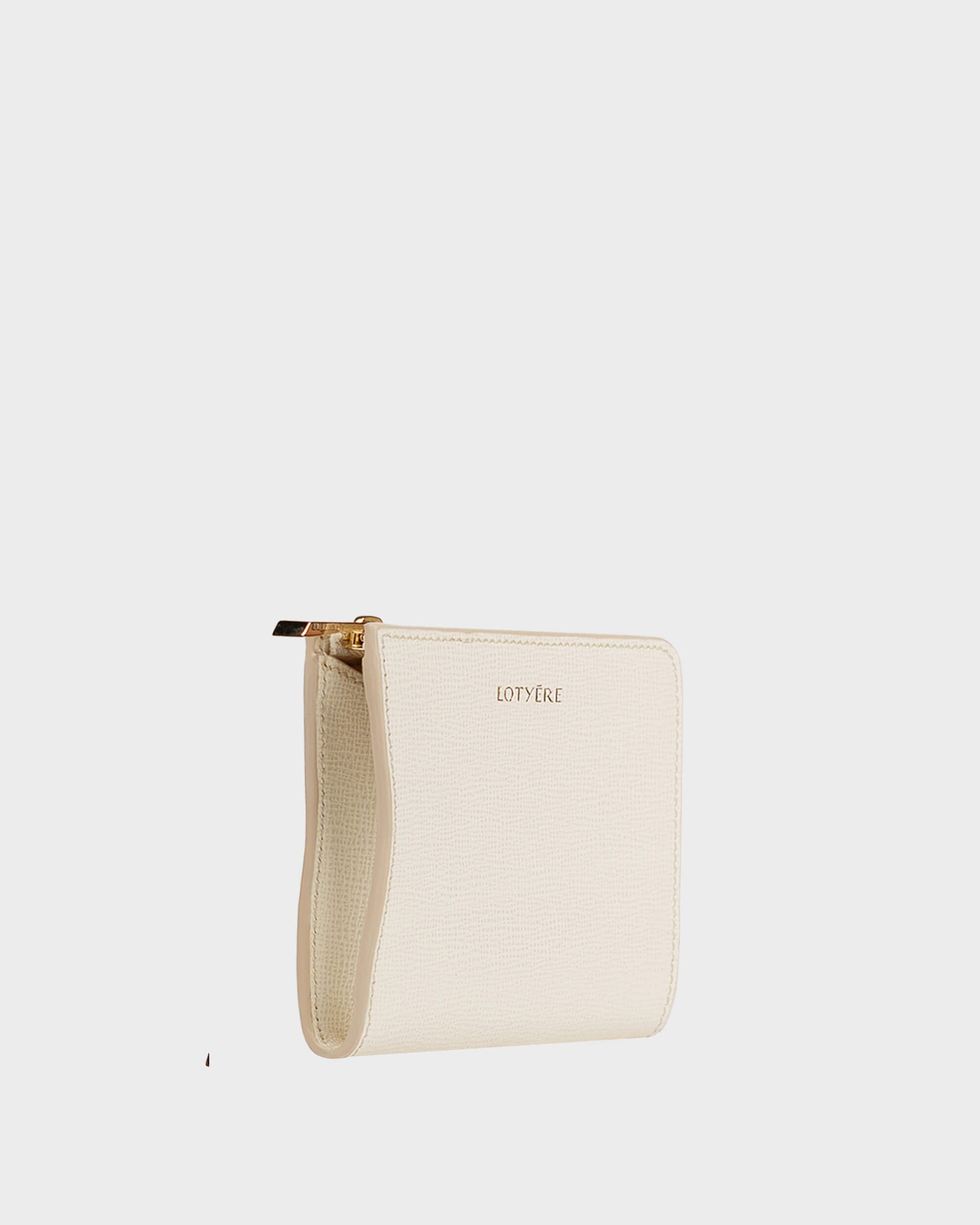 Kompakte Brieftasche Weiß Pergament