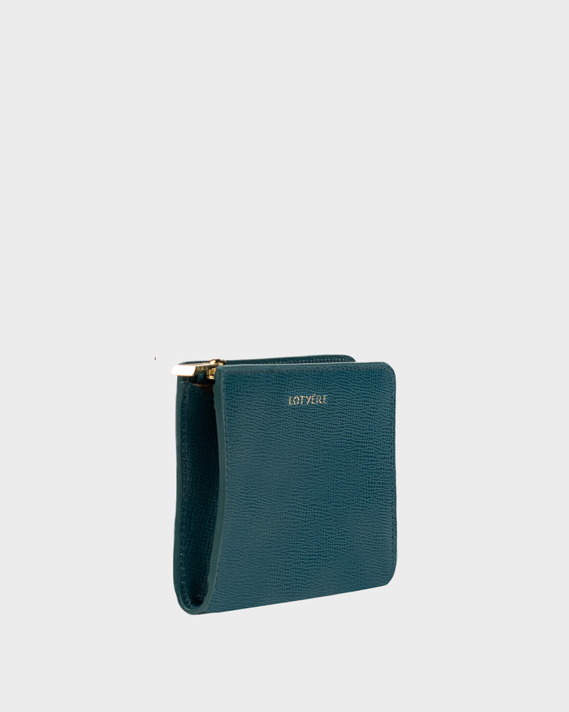 Compact Wallet Green Navy – Lotyere