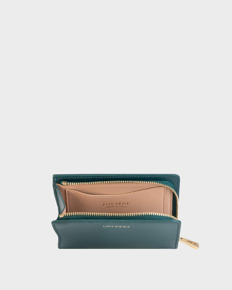 Compact Wallet Green Navy – Lotyere
