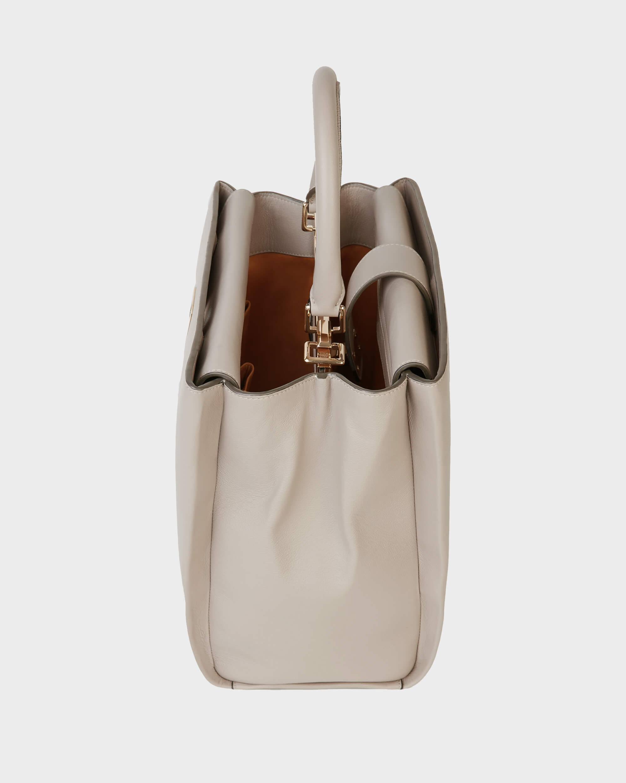 Sac à poignée supérieure beige